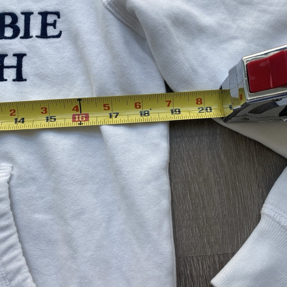 Y2K Abercrombie & Fitch White Logo Zip Up Hoodie Size Small 1444 - Picture 6 of 6